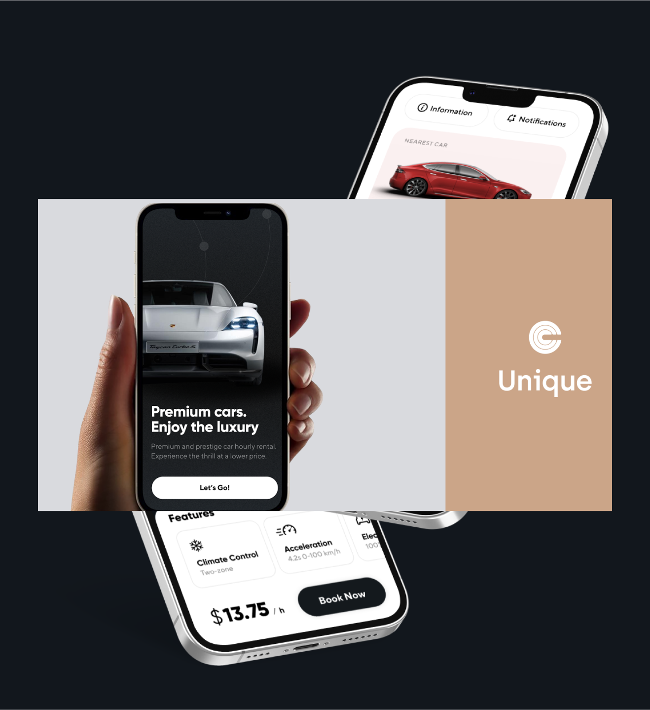 Unique — portfolio preview and case-study cover