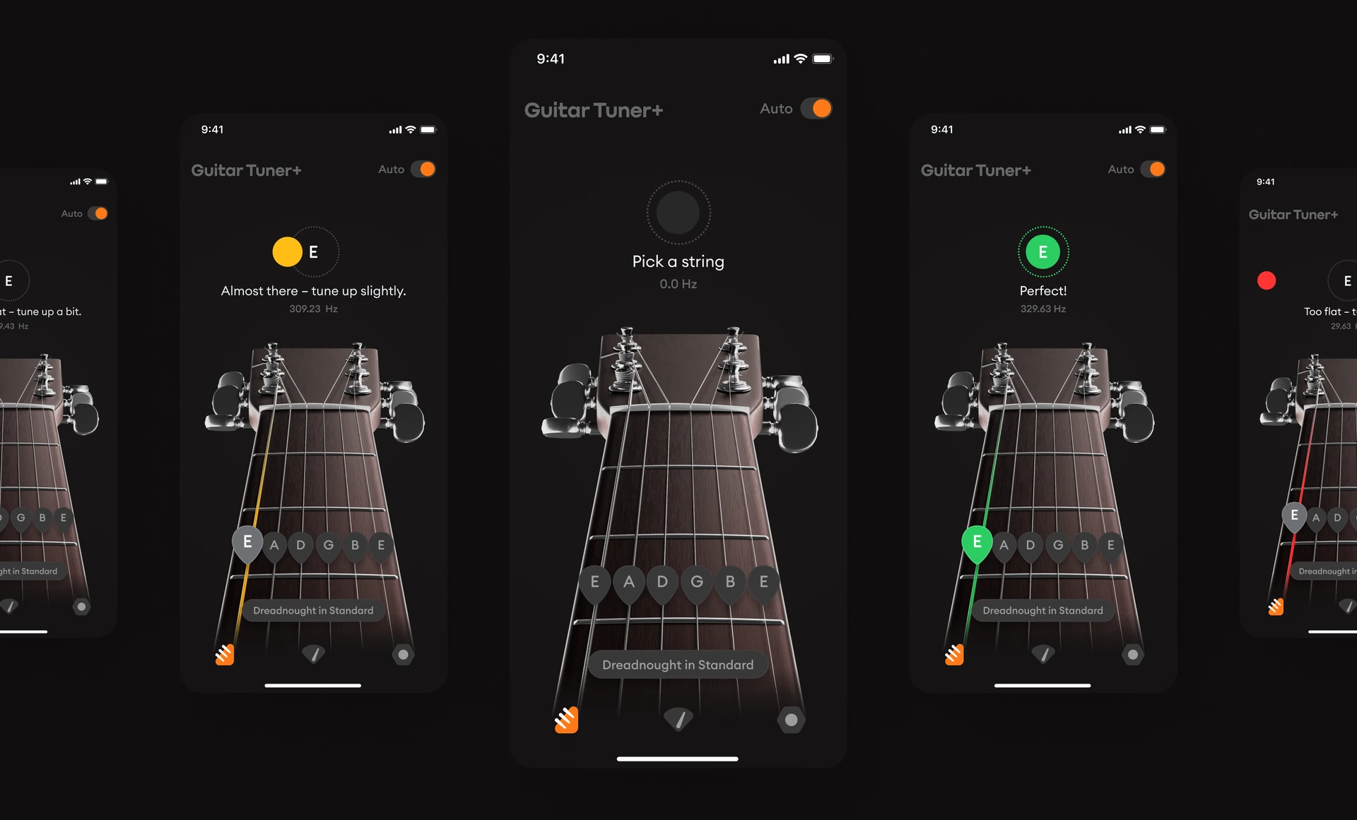 Guitar Tuner+ — design presentation, frame 11
