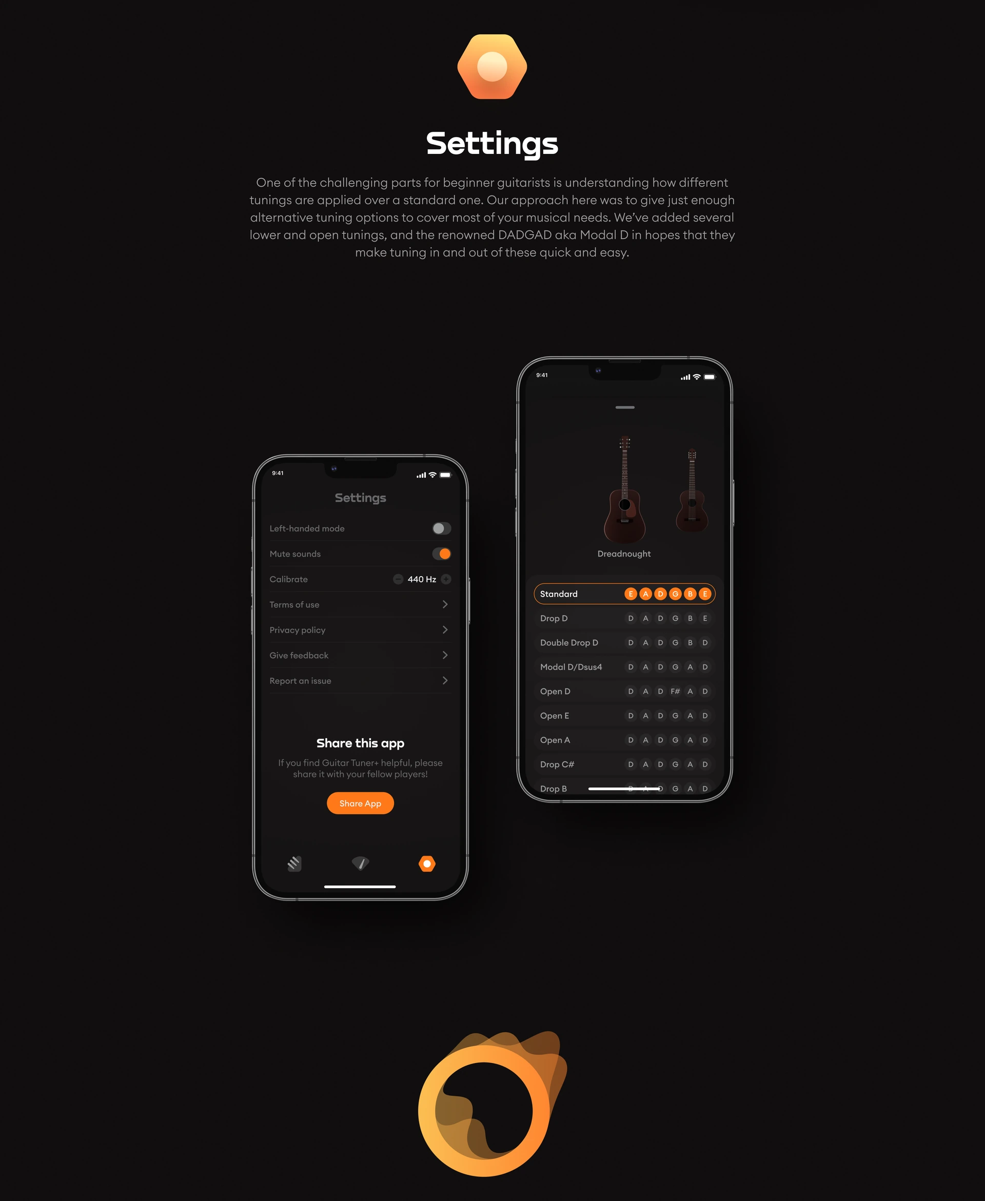 Guitar Tuner+ — design presentation, frame 13