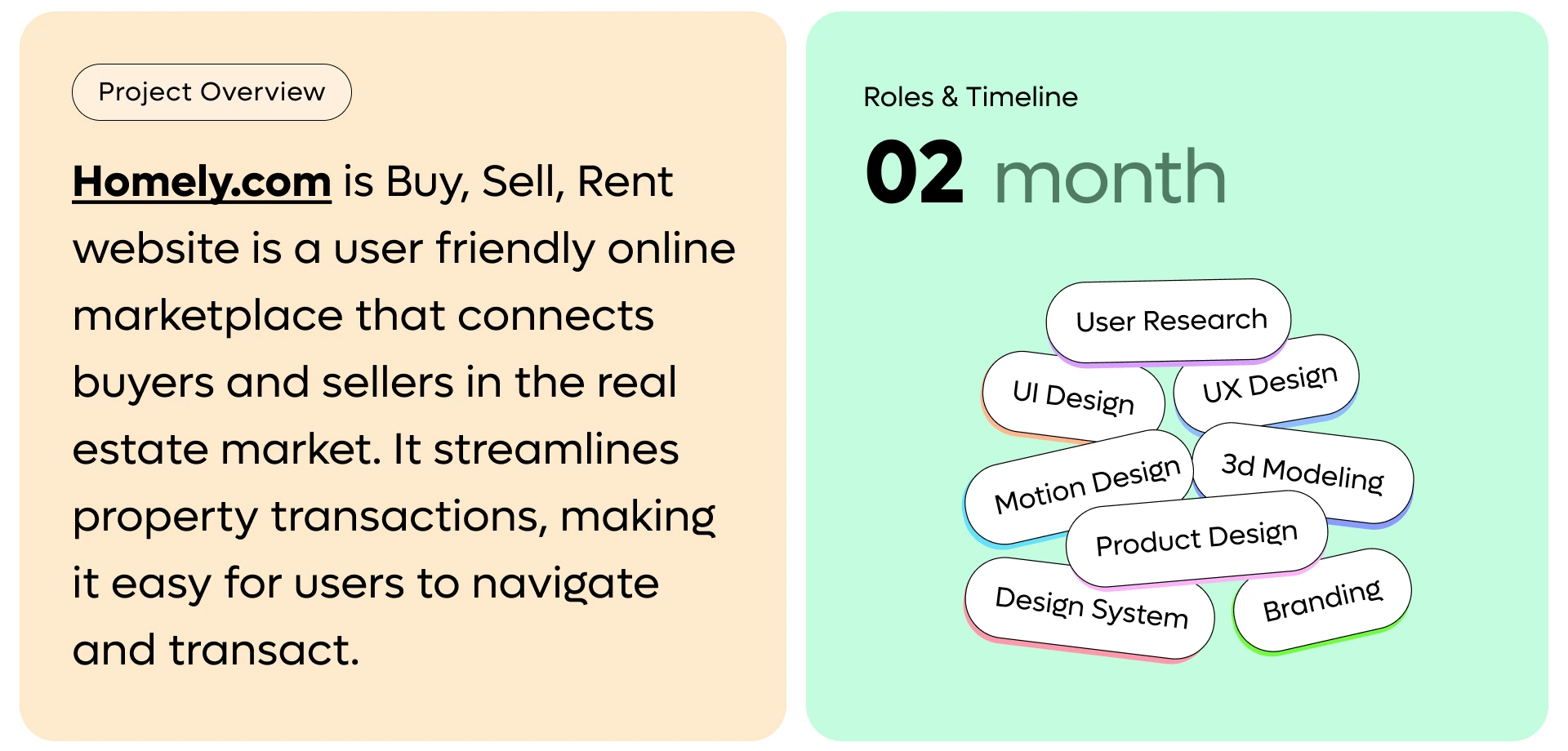 Homely — design presentation, frame 2