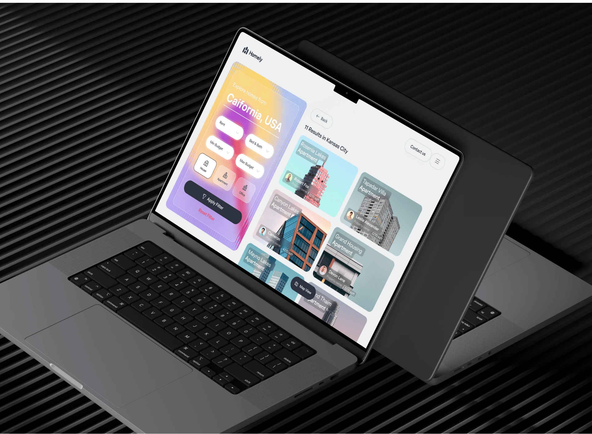 Homely — design presentation, frame 9