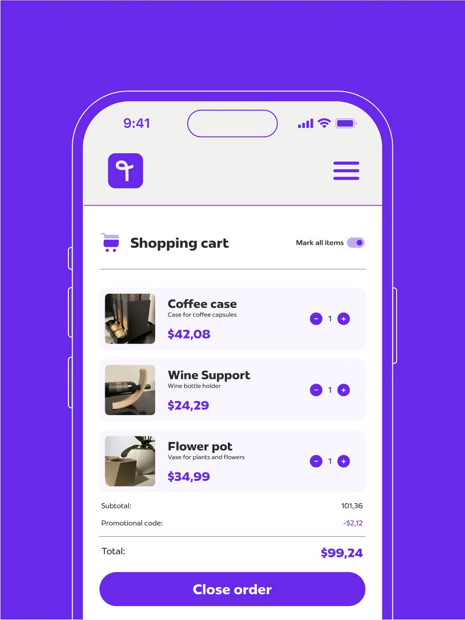 Trinkery — design presentation, frame 19