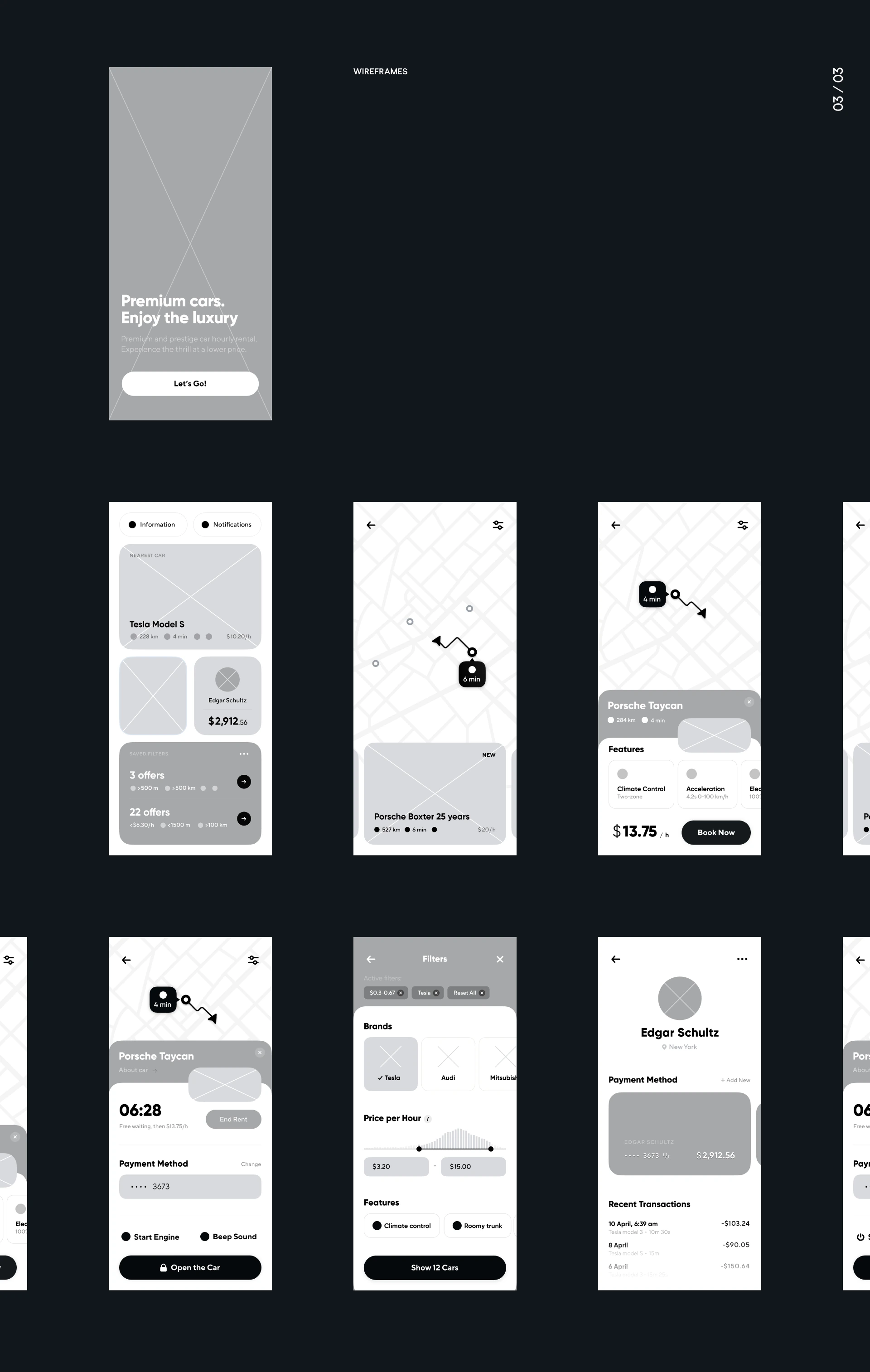 Unique — design presentation, frame 11